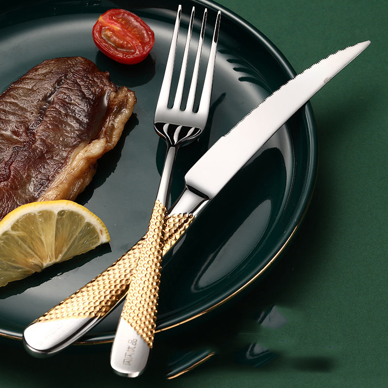 Experience the Elegance of Our Creative Household Stainless Steel Cutlery Set