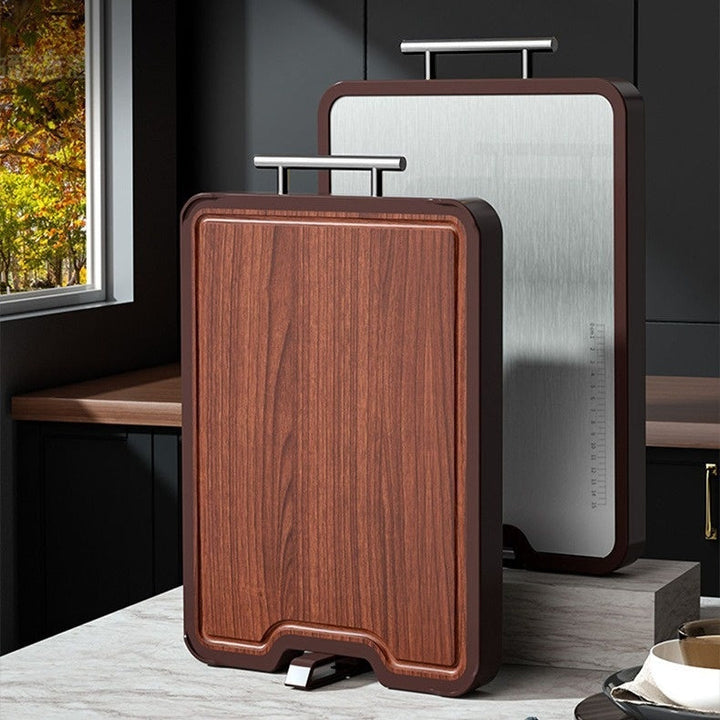 Discover the Benefits of Our Double-Sided Stainless Steel Ebony Antibacterial Cutting Board