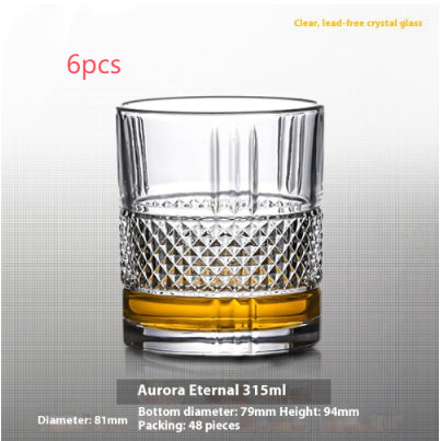 Thickened Crystal Whiskey and Beer Glass Gift Set