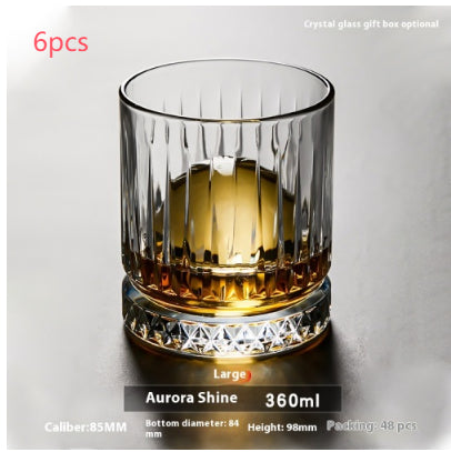 Thickened Crystal Whiskey and Beer Glass Gift Set