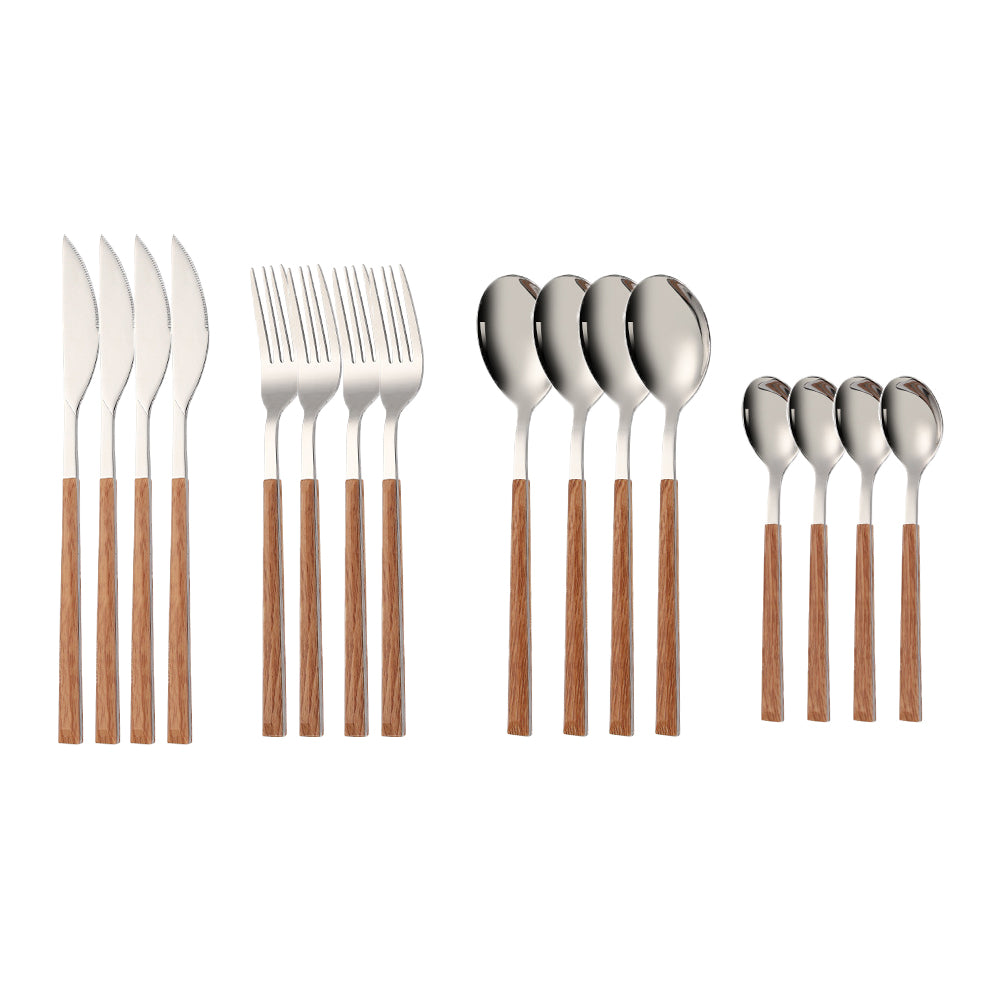 Stainless Steel Wood Grain Steak Spoon