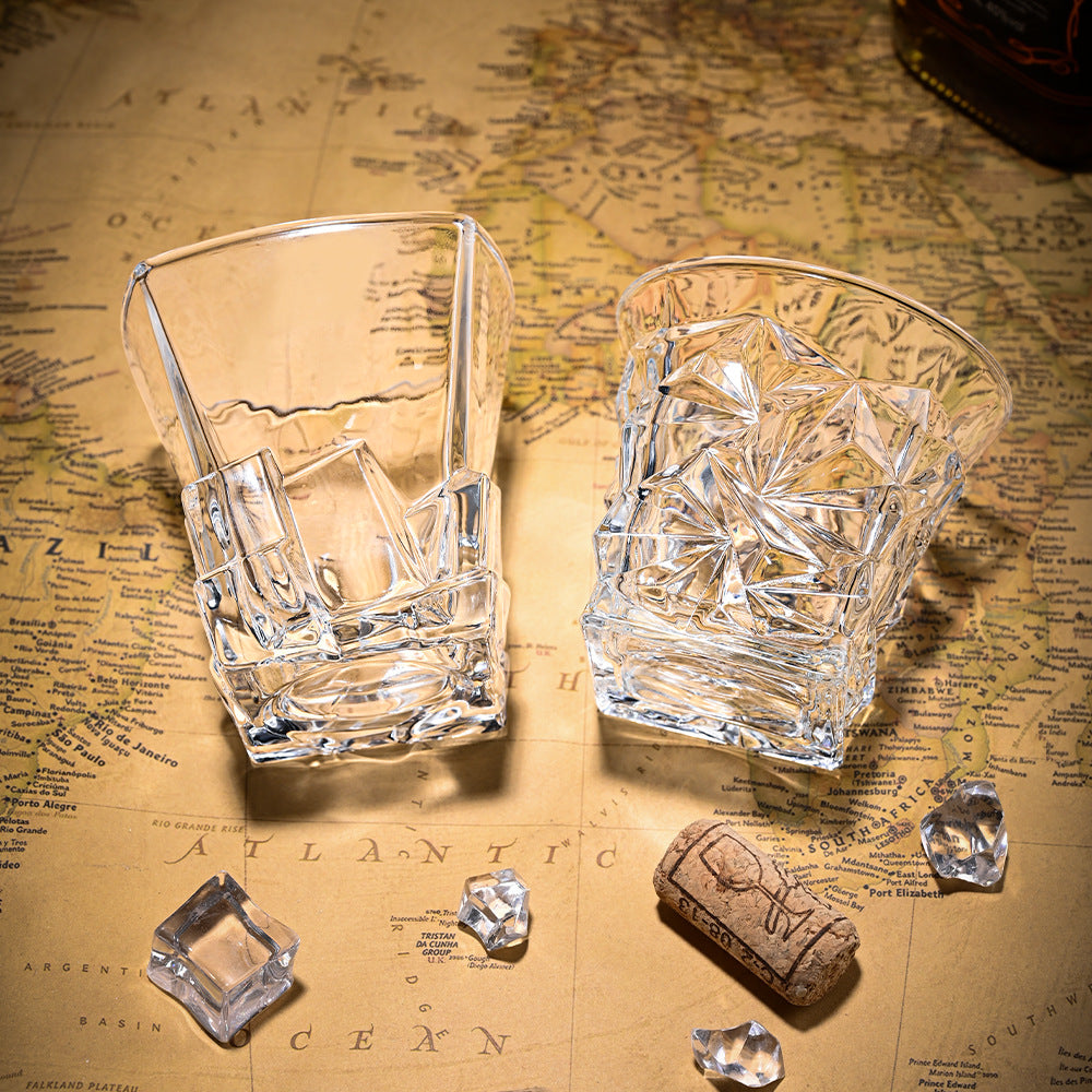 Thickened Crystal Whiskey and Beer Glass Gift Set