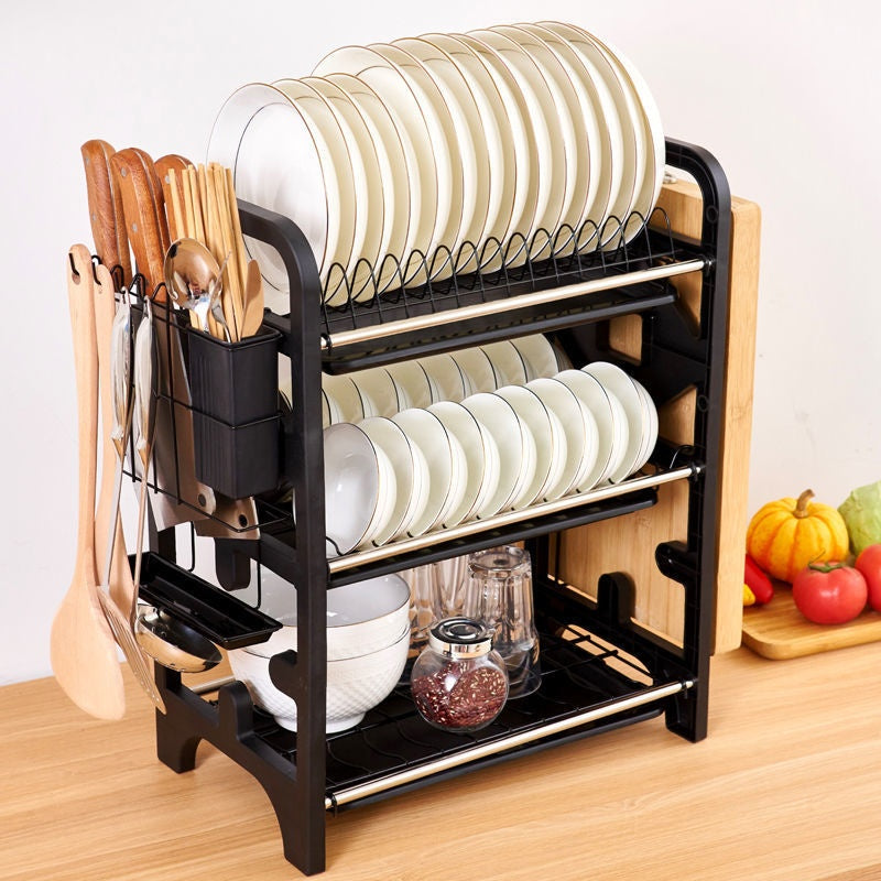 Multi-Functional Kitchen Storage Box for Bowls, Plates, and Cutlery