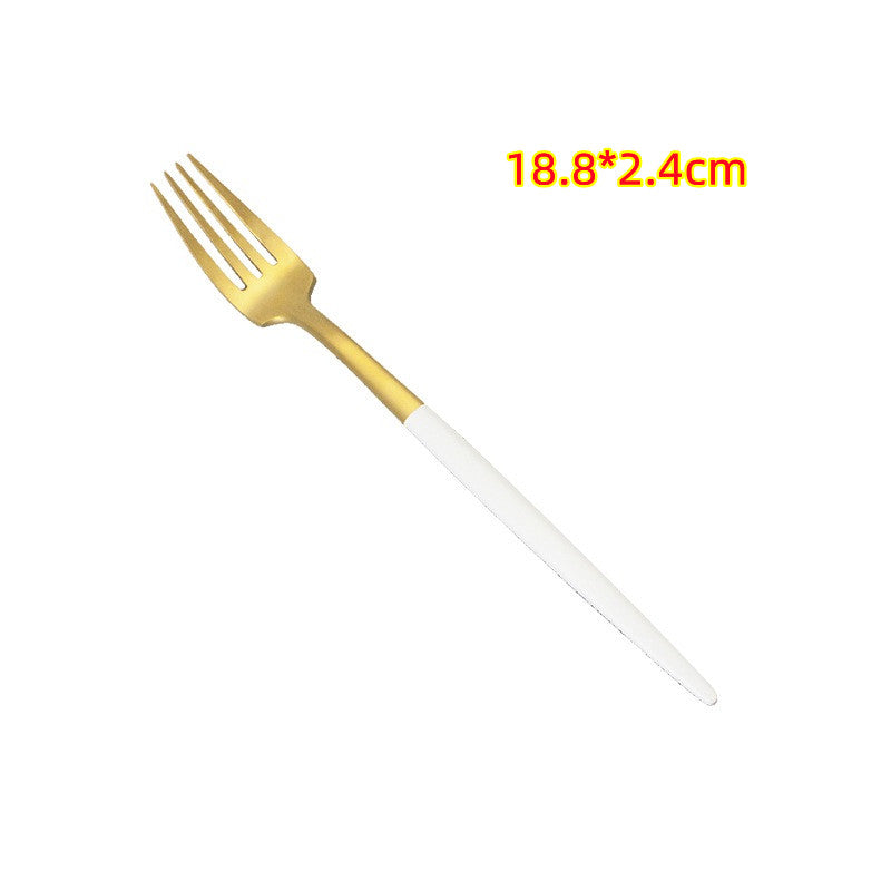 304 Stainless Steel Western Knife, Fork, and Spoon Set