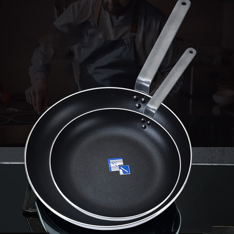 High-Quality Aluminum Alloy Flat Bottom Frying Pan