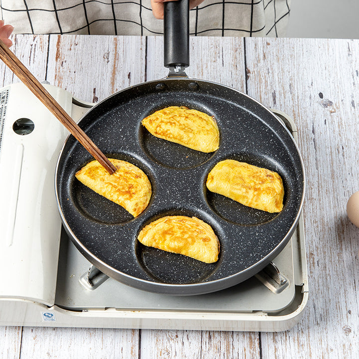 Non-Stick Four-Hole Omelette Frying Pan