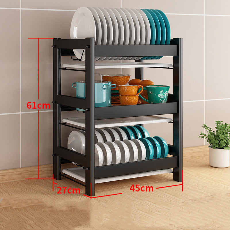Kitchen Dish Drying Rack with Storage Organizer