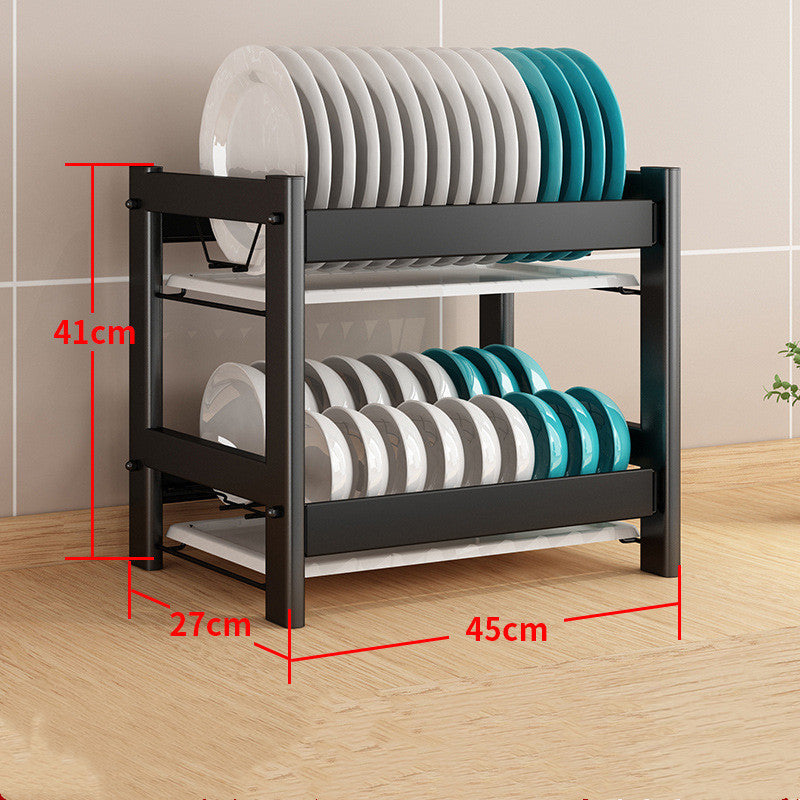 Kitchen Dish Drying Rack with Storage Organizer