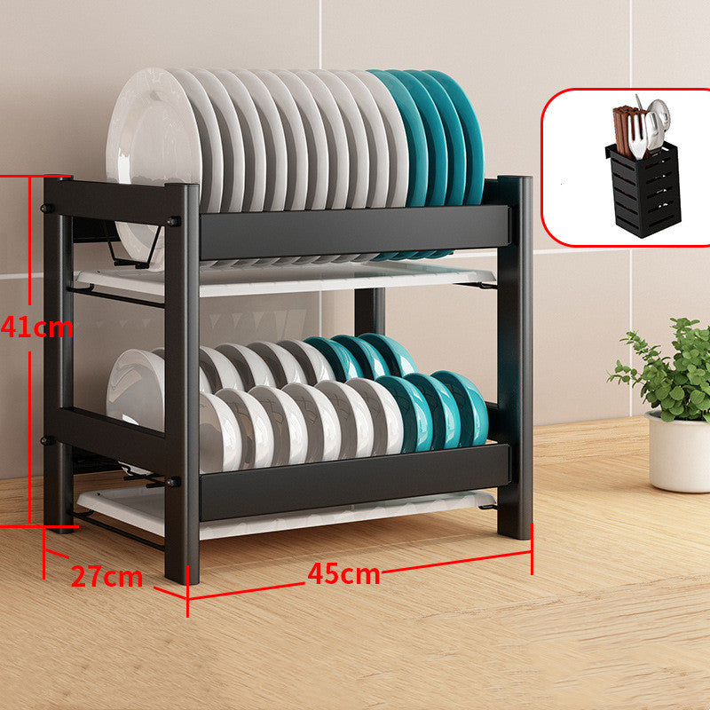 Kitchen Dish Drying Rack with Storage Organizer