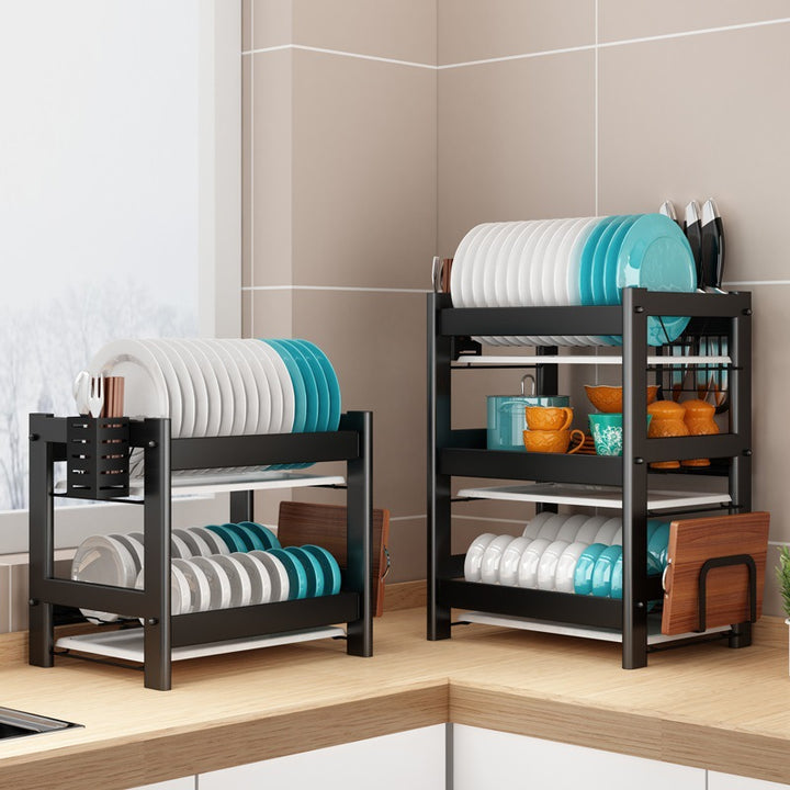 Kitchen Dish Drying Rack with Storage Organizer