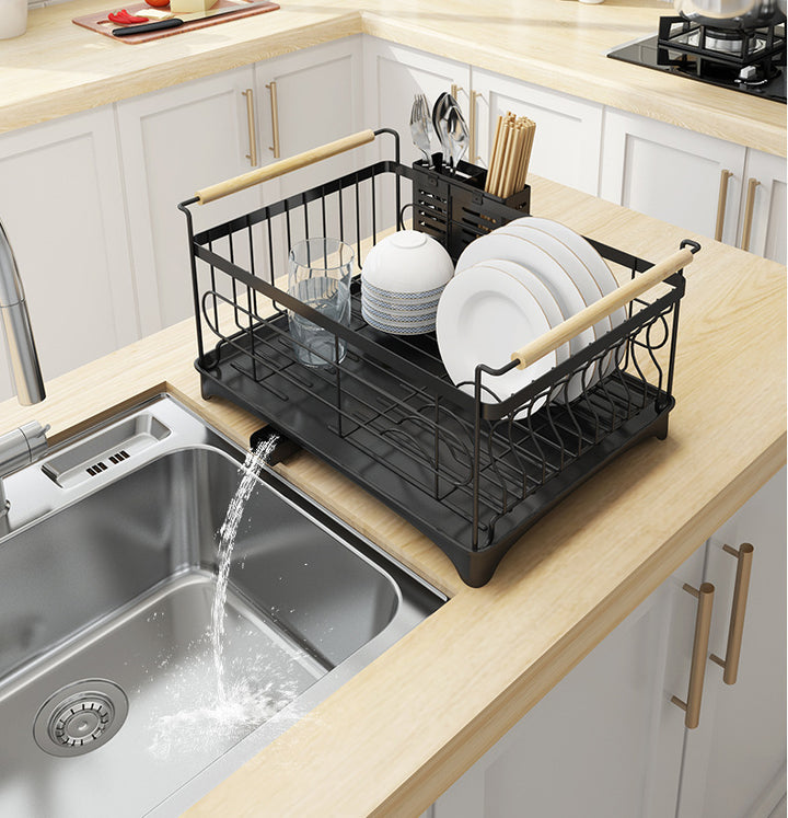 Stainless Steel Sink Dish Drying and Storage Rack Organizer