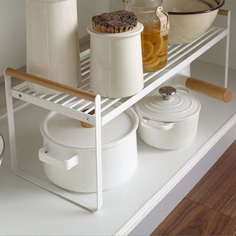 Double-Layer Wrought Iron Kitchen Condiment Storage Rack