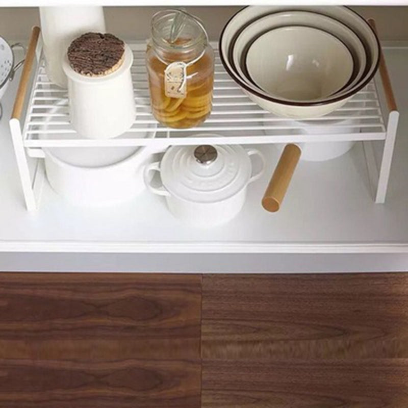 Double-Layer Wrought Iron Kitchen Condiment Storage Rack