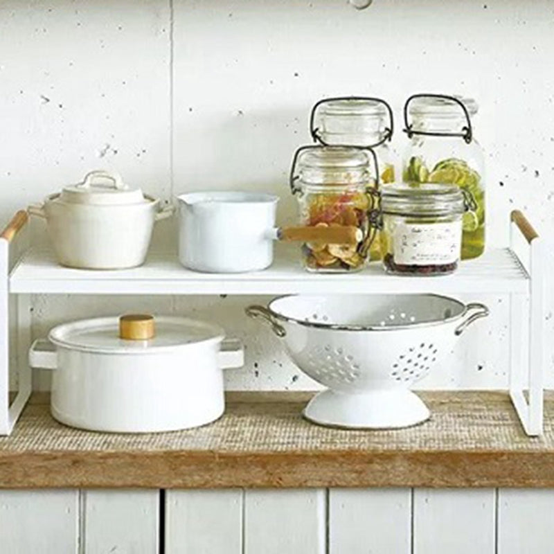 Double-Layer Wrought Iron Kitchen Condiment Storage Rack
