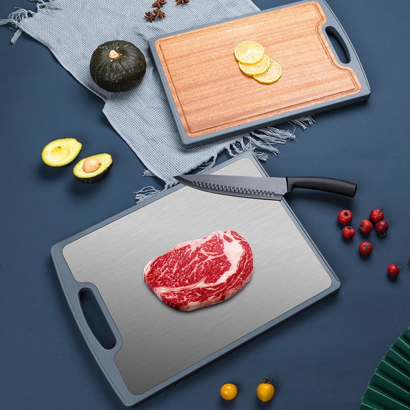 Antibacterial And Mildewproof Stainless Steel Cutting Board Ebony