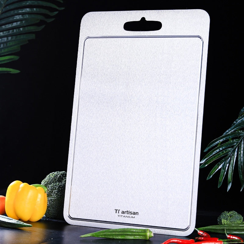 Pure Titanium Thick Household Cutting Board With Groove