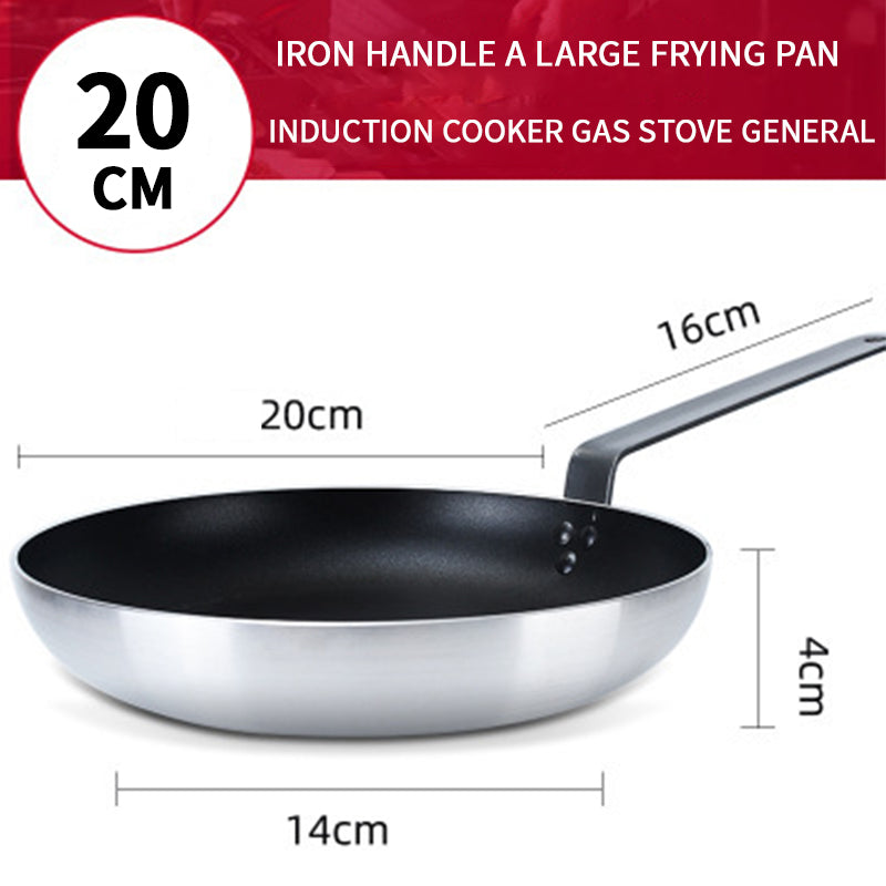 High-Quality Aluminum Alloy Flat Bottom Frying Pan