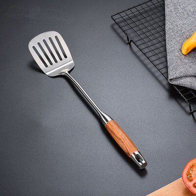 304 Stainless Steel Kitchen Spoon with Huali Wooden Handle