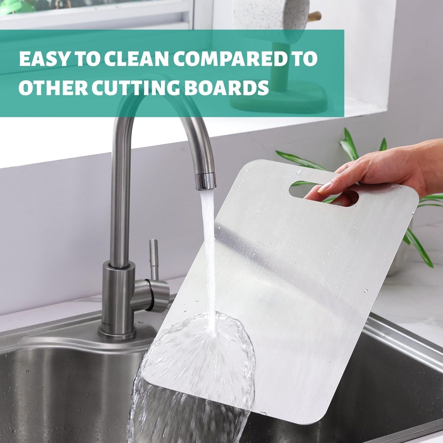 Double-Sided Antibacterial Titanium Cutting Board for Kitchen