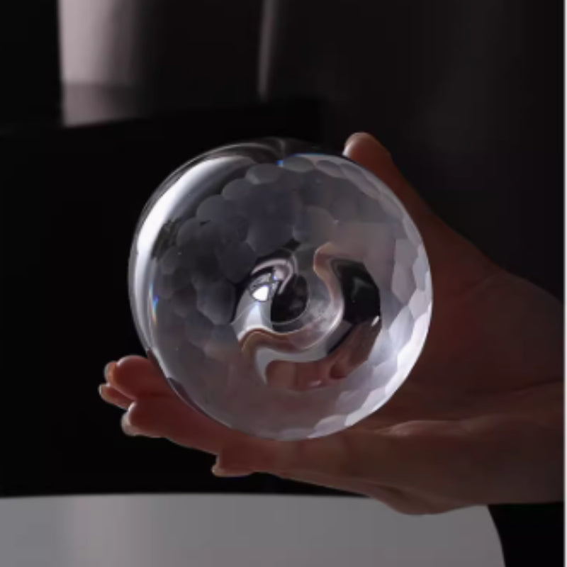 Hand Carved Crystal Glass for Whiskey and Spirits