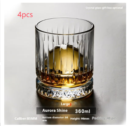 Thickened Crystal Whiskey and Beer Glass Gift Set