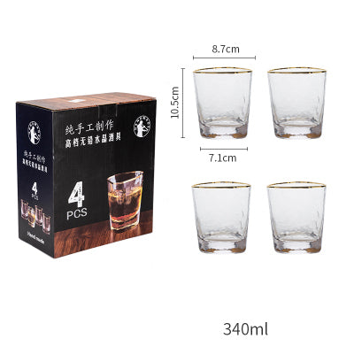 Crystal Whiskey Glass Set for Home Use