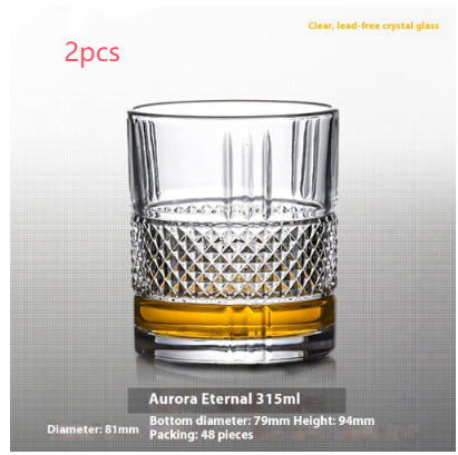 Thickened Crystal Whiskey and Beer Glass Gift Set