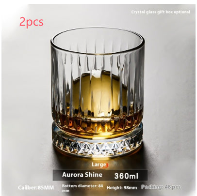 Thickened Crystal Whiskey and Beer Glass Gift Set