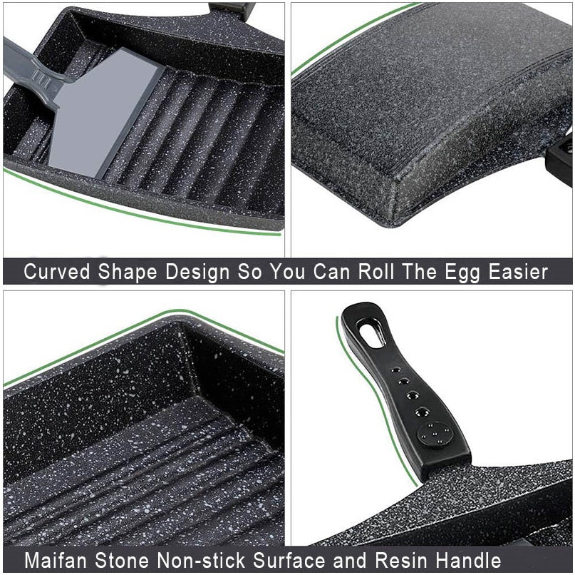 Japanese Tamagoyaki Non-Stick Egg Roll Frying Pan