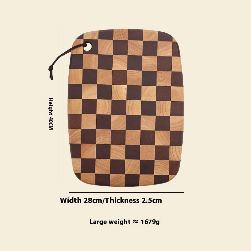Acacia Wood Chessboard Grid Solid Cutting Board