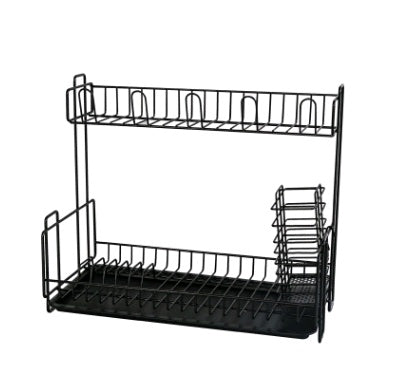 Multi-Function Double-Layer Kitchen Dish Drying and Storage Rack