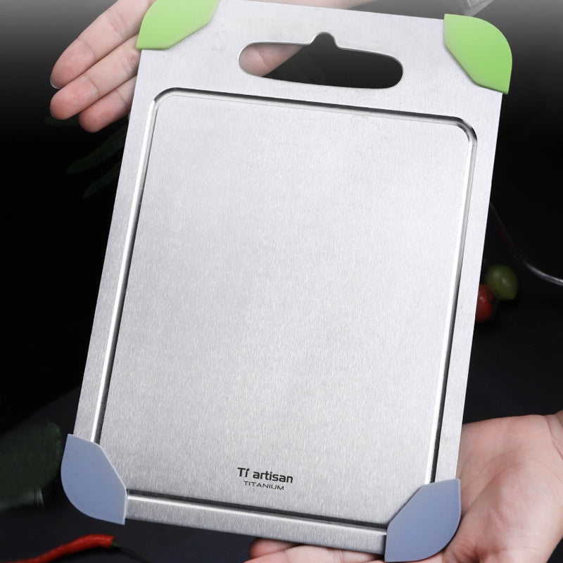 Pure Titanium Thick Household Cutting Board With Groove