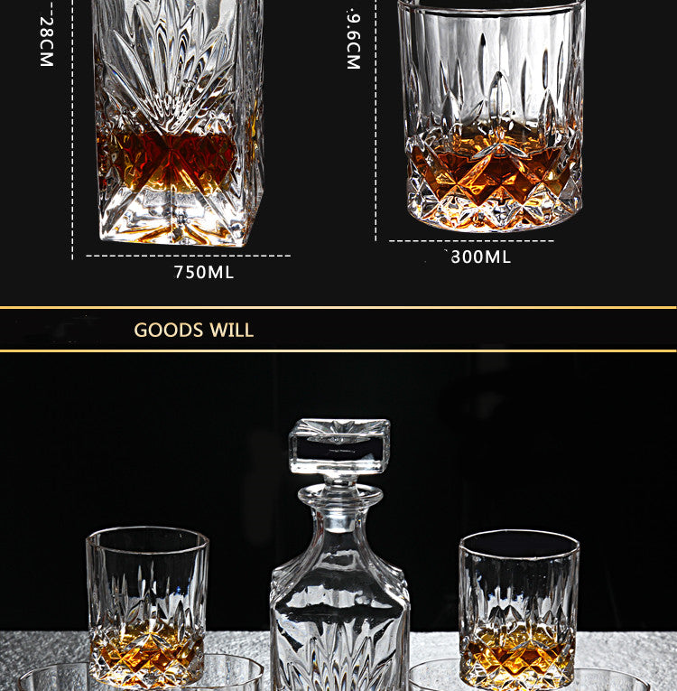 Crystal Whiskey Glass Set for Spirits