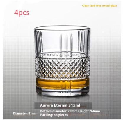 Thickened Crystal Whiskey and Beer Glass Gift Set