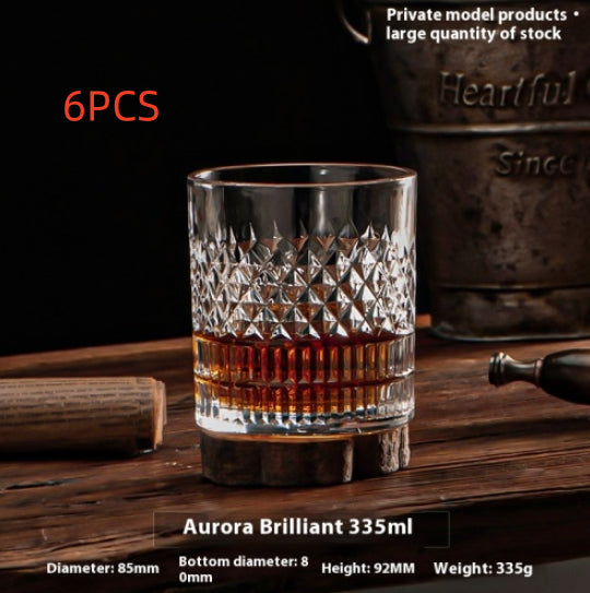 Thickened Crystal Whiskey and Beer Glass Gift Set
