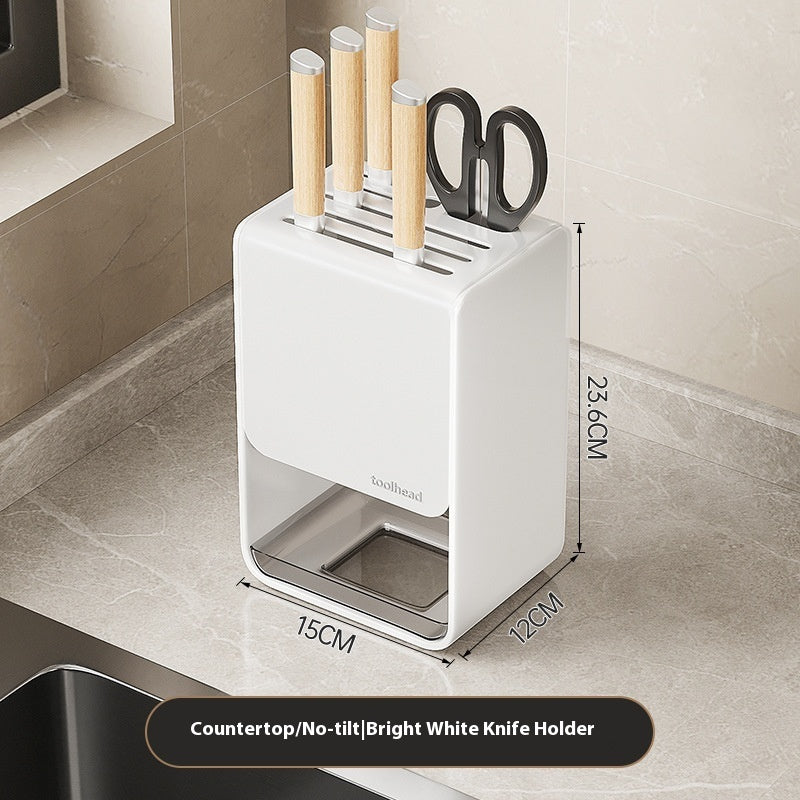 Gun Gray Kitchen Knife Storage and Holder Rack