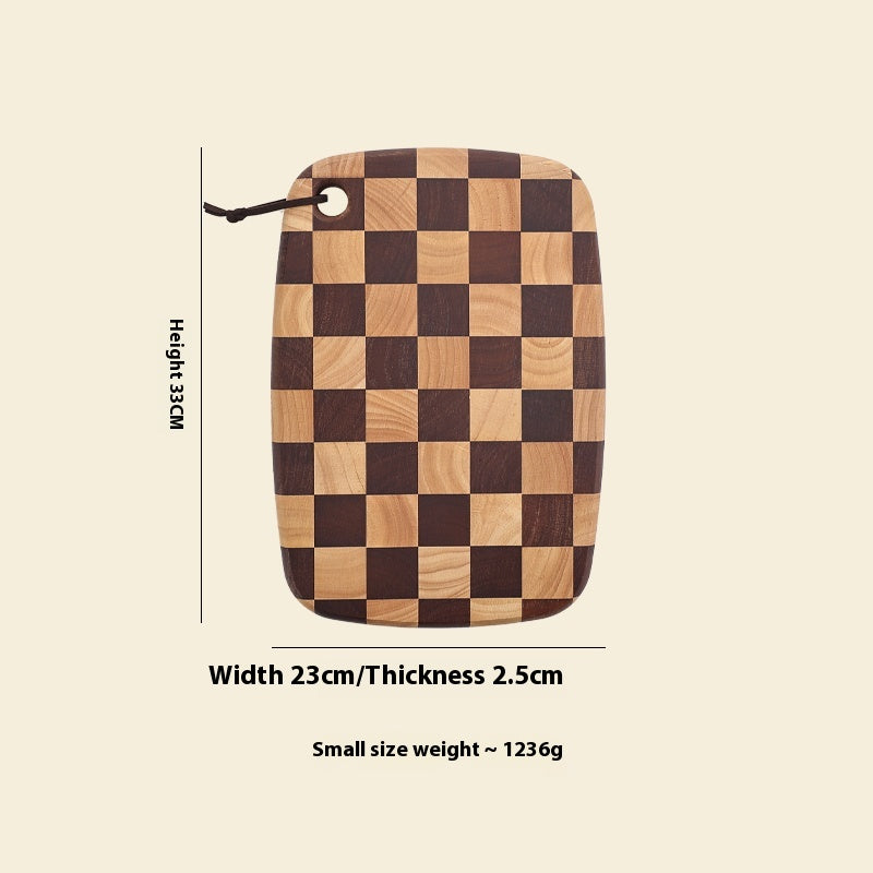 Acacia Wood Chessboard Grid Solid Cutting Board