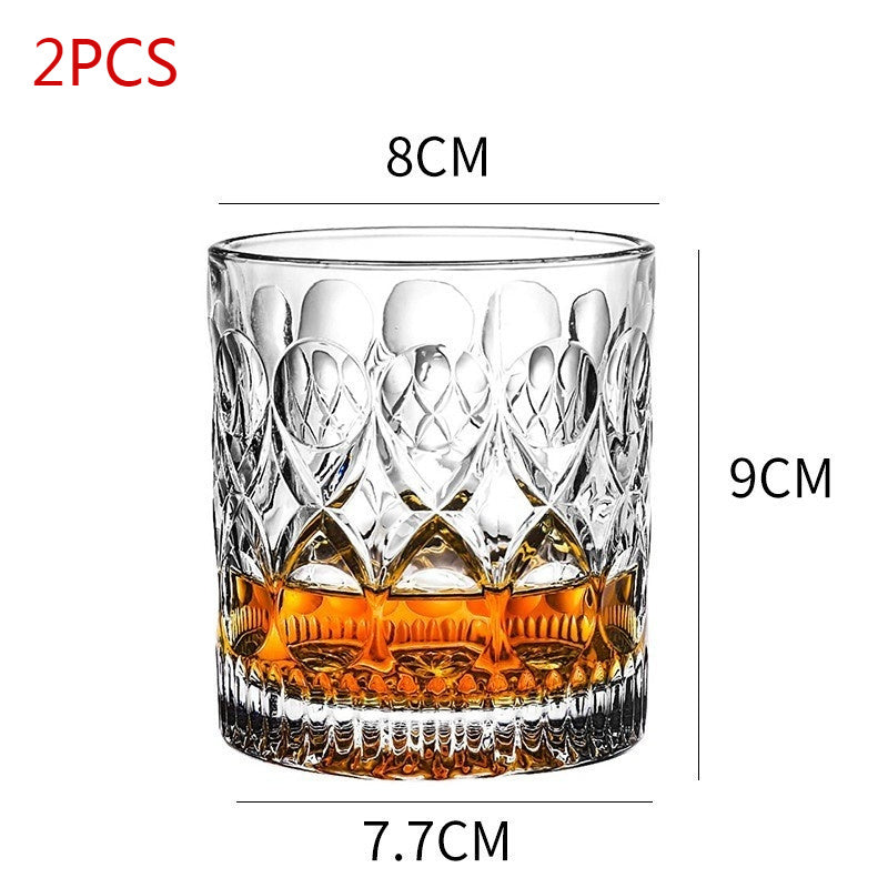 Thickened Crystal Whiskey and Beer Glass Set