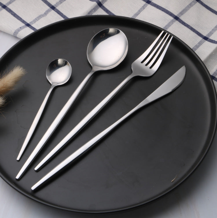 Black and Gold Stainless Steel Cutlery Set