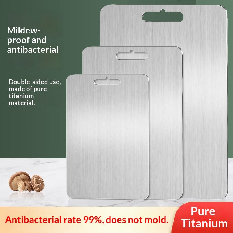 Double-Sided Antibacterial Titanium Cutting Board for Kitchen