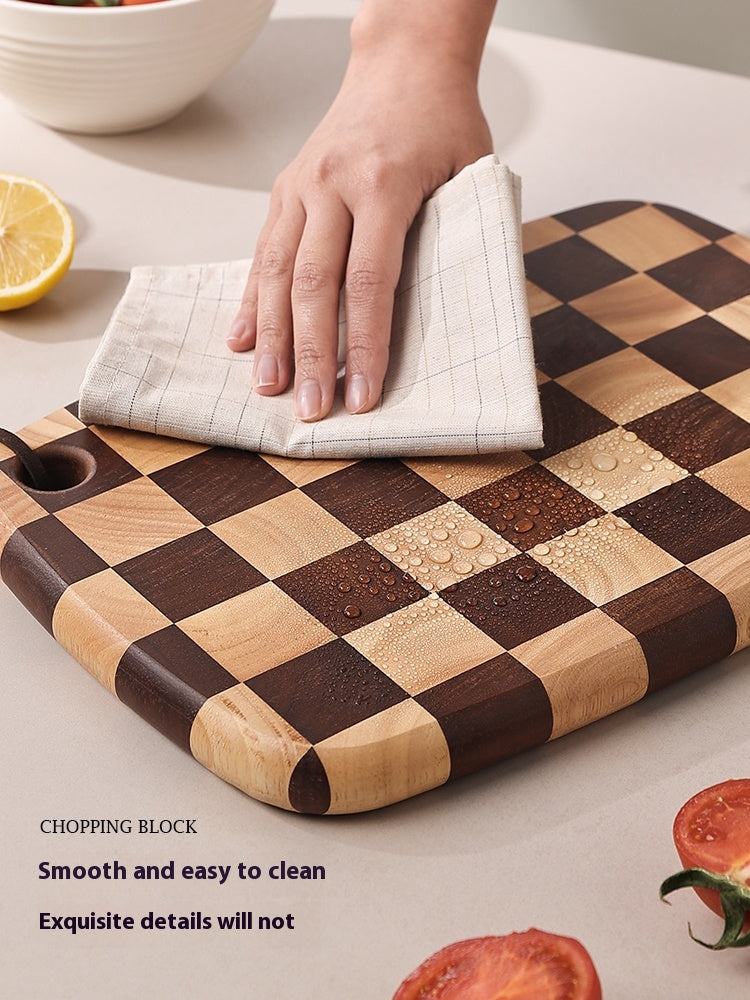 Acacia Wood Chessboard Grid Solid Cutting Board