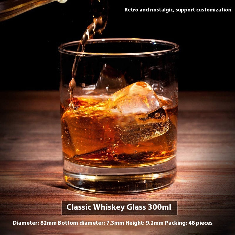 Thickened Crystal Whiskey and Beer Glass Gift Set