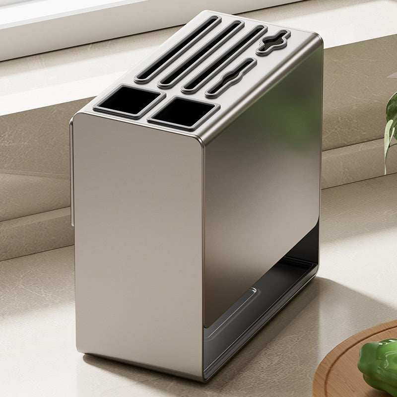 Gun Gray Kitchen Knife Storage and Holder Rack