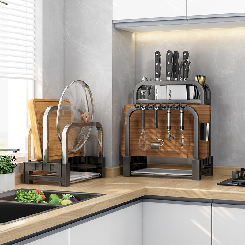Stainless Steel Knife Holder Multifunctional Storage Rack