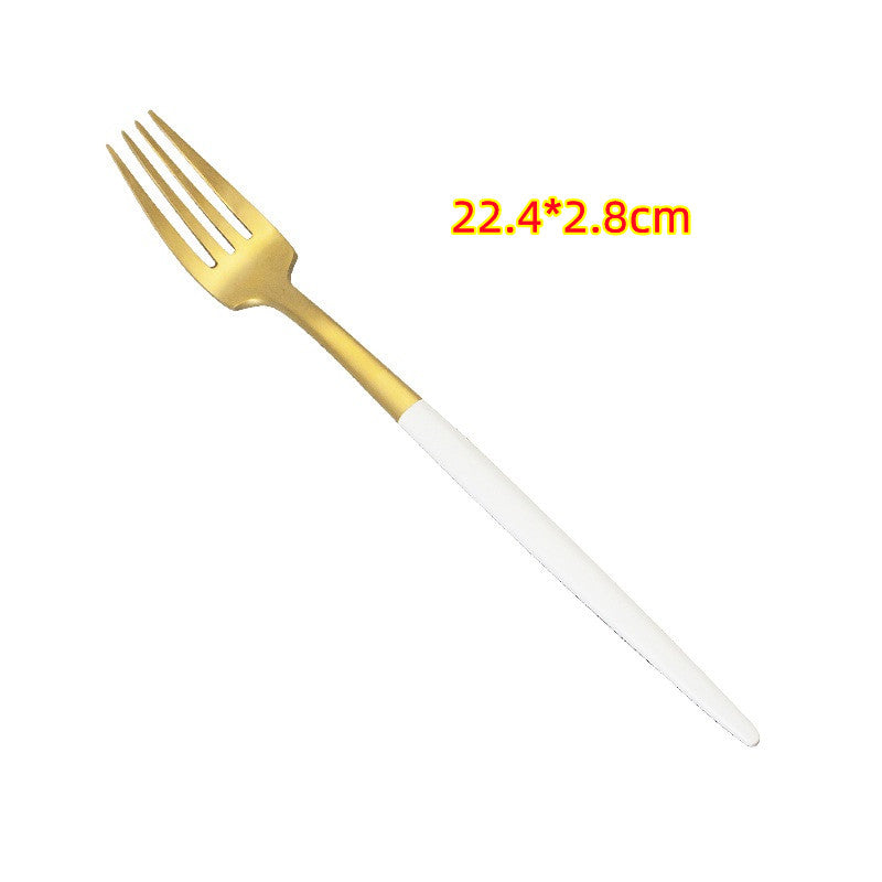 304 Stainless Steel Western Knife, Fork, and Spoon Set
