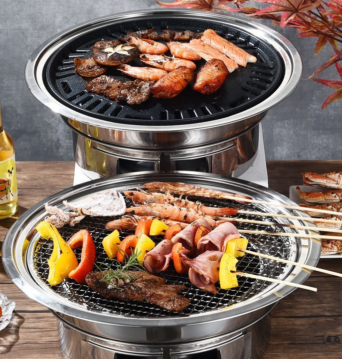 Korean Stainless Steel Charcoal Barbecue Grill for Home and Commercial Use