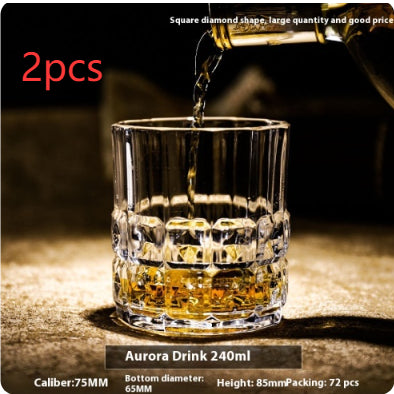 Thickened Crystal Whiskey and Beer Glass Gift Set