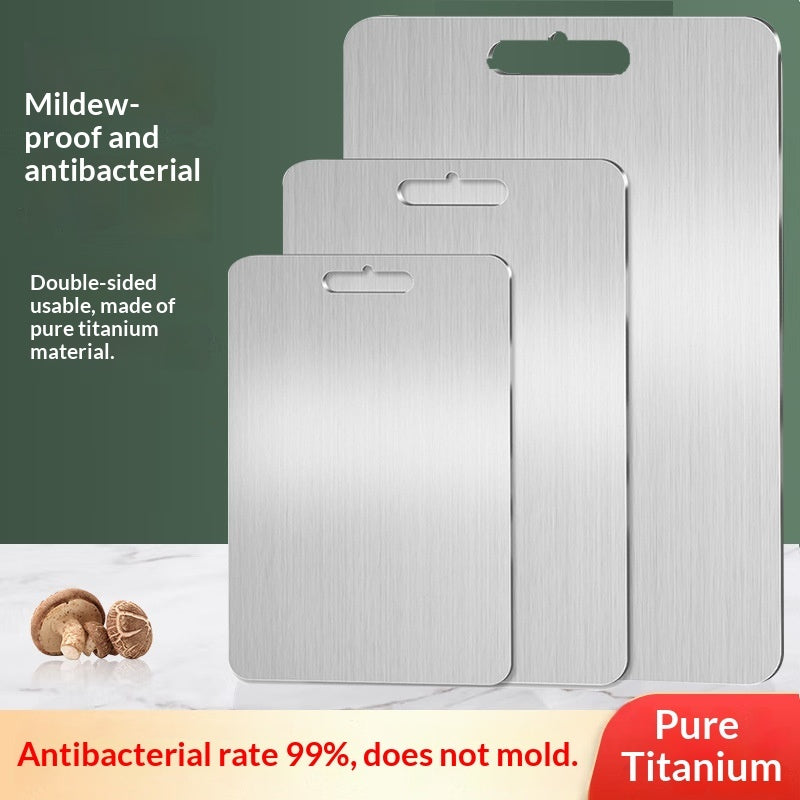 Double-Sided Antibacterial Titanium Cutting Board for Kitchen