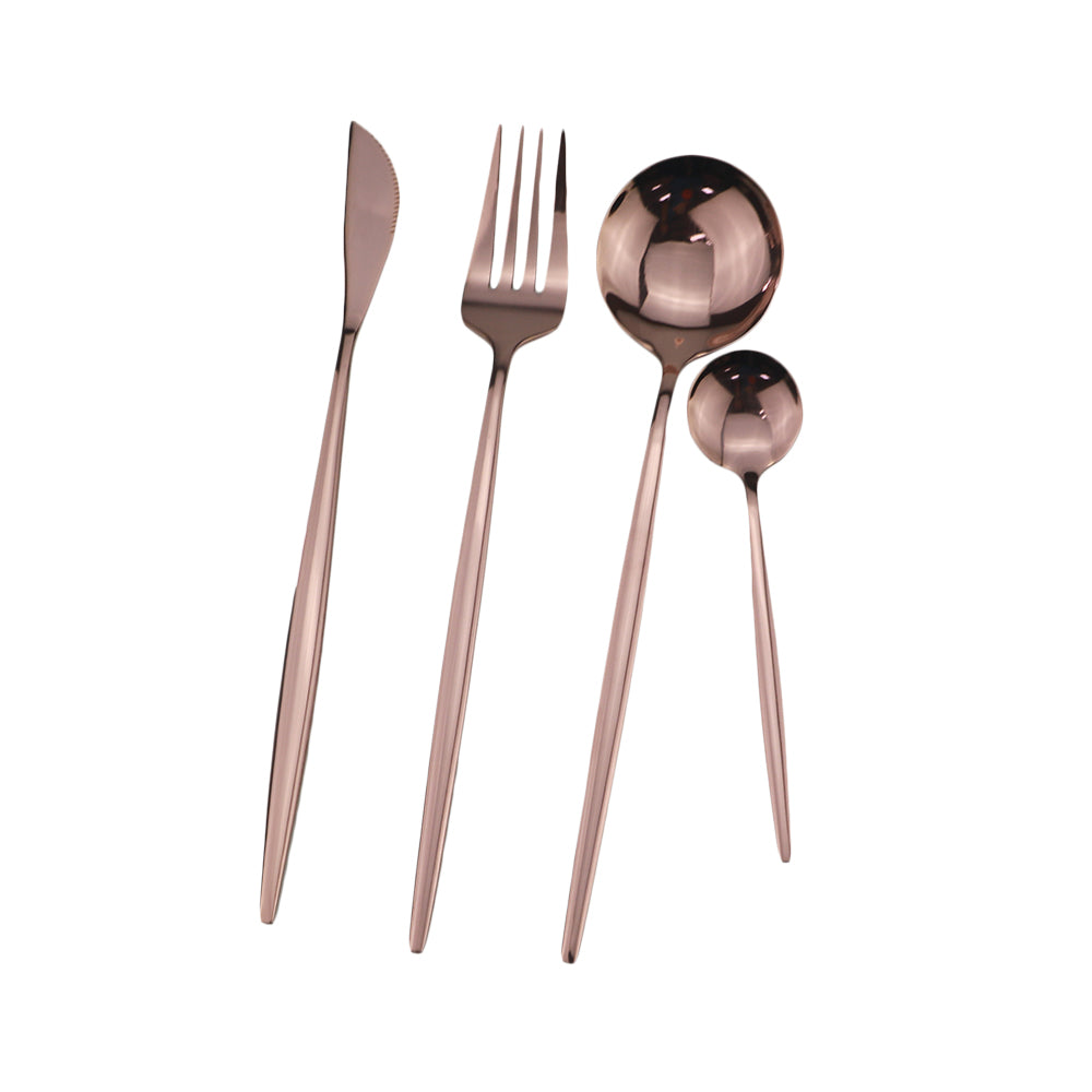 Black and Gold Stainless Steel Cutlery Set