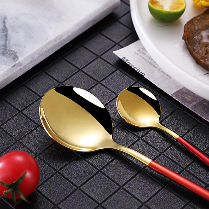 24-Piece Stainless Steel Western Spoon and Fork Set
